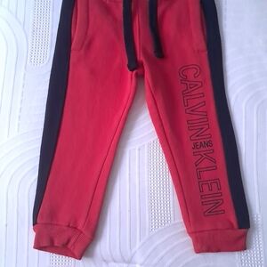 Calvin Klein Kids Red Jogger Pants